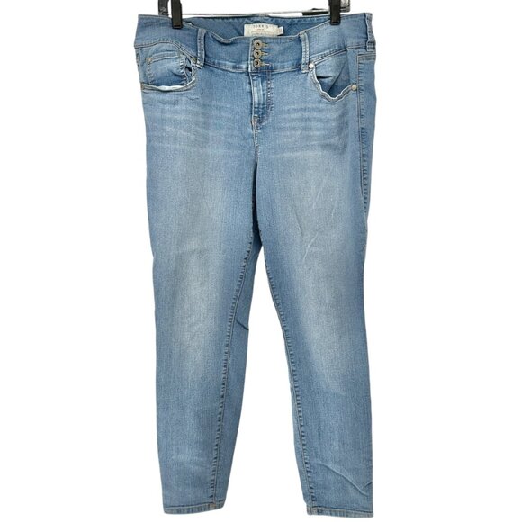 Torrid Jeggings Womens 18R Denim Light Wash Stretch Cotton Blend Mid Rise Skinny - Picture 1 of 10